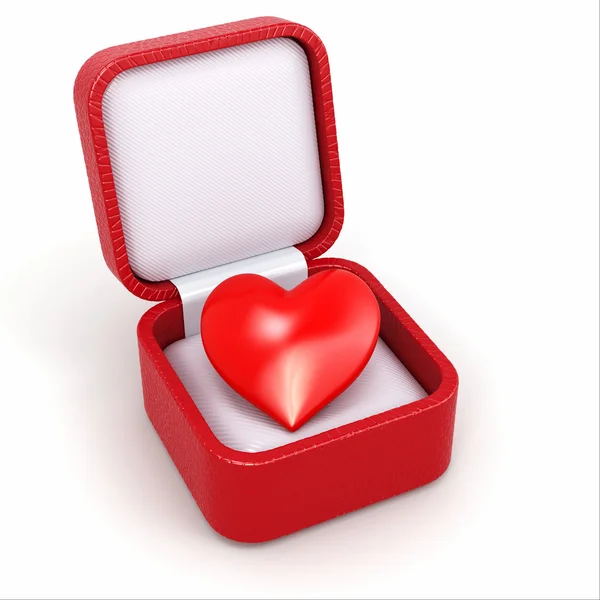 Haert in gift box. Concept of love. — Stock Photo, Image