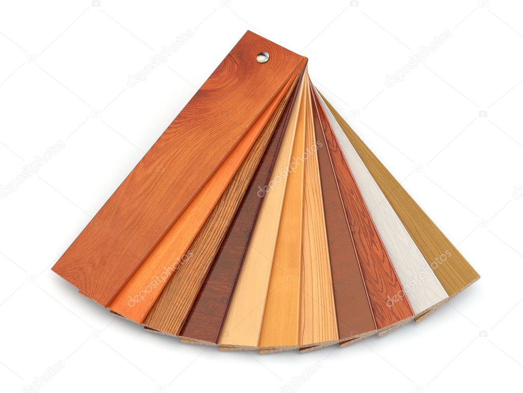 Flooring laminate or parqet samples.