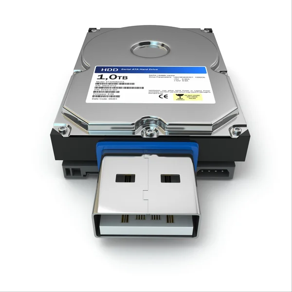 Usb file back up external hard drive. — Stock Photo, Image