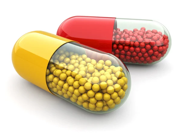 Tabletták és gyógyszerek. egészségügyi koncepció. — Stock Fotó
