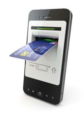 mobil bankacılık. atm ve kredi kartı olarak cep telefonu.