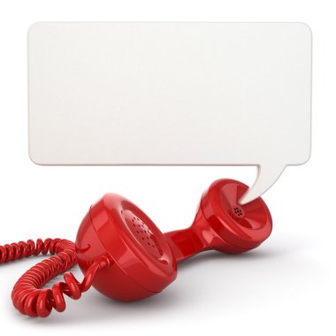 telefon ahizesi ve konuşma balonu.