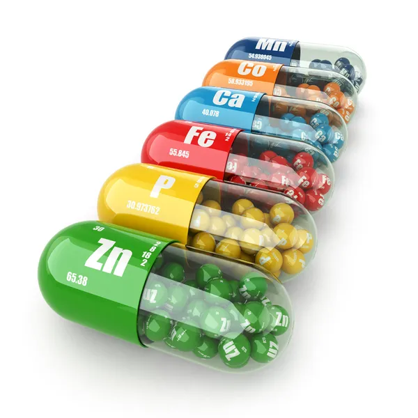 Suplementos alimentares. Comprimidos variados. Cápsulas de vitamina . — Fotografia de Stock