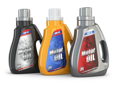 motor yağ kapak beyaz izole arka planda.