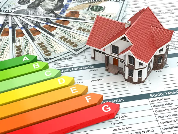 Husets energieffektivitetskoncept. — Stockfoto