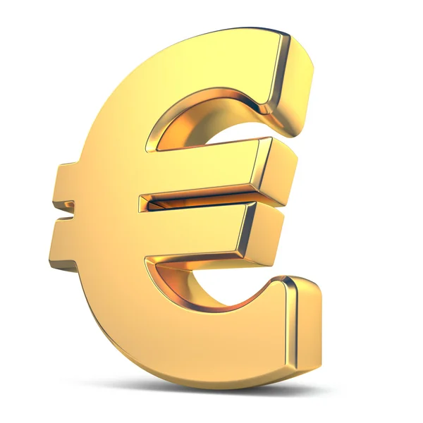 Golden euro currency sign — Stock Photo, Image