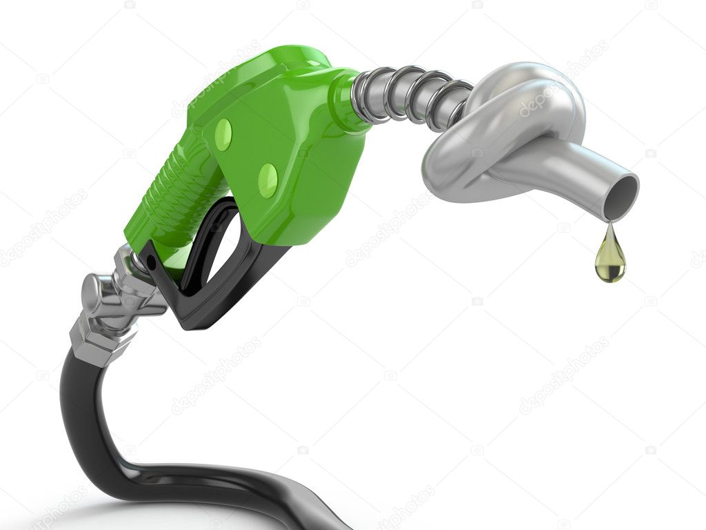 Knotted gas pump nozzle