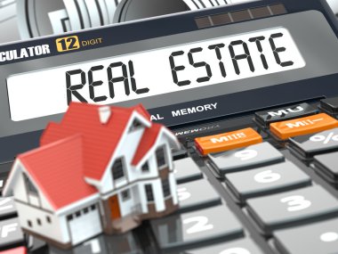 Gayrimenkul konsept. hesap makinesi ev. Mortgage.