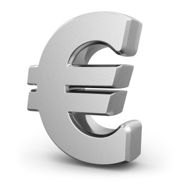 Gümüş euro para birimi simgesi
