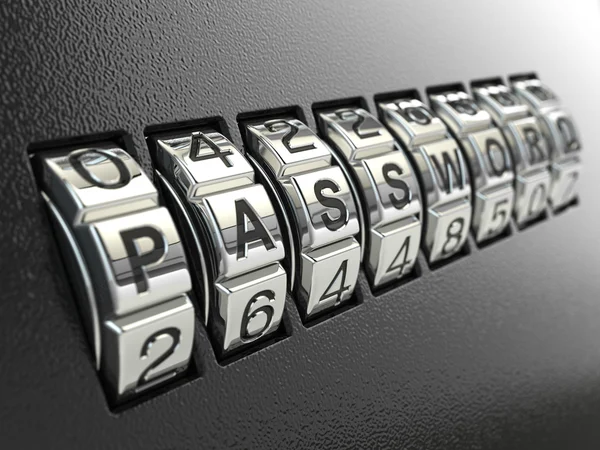 Säkerhetsbegreppet lösenord kombination — Stockfoto