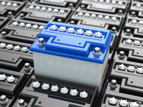 Фон аккумуляторов автомобиля. Синие аккумуляторы
.
