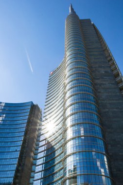 Milan, İtalya - 18 Mayıs. 2014: unicredit Kulesi