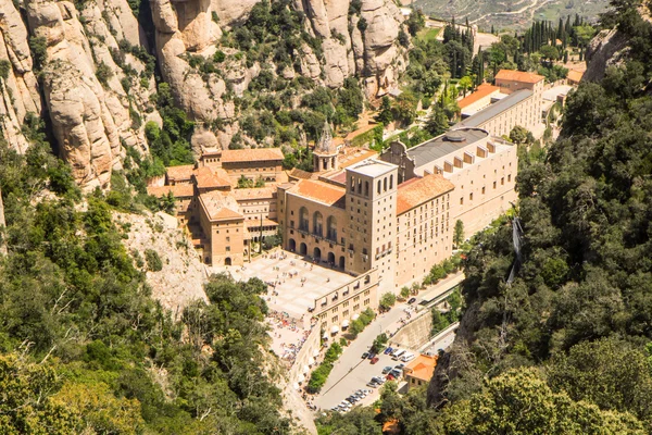 Santa Maria de Montserrat Abbey in Monistrol de Montserrat — Stock Photo, Image