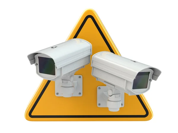 CCTV-kamera. videoövervakning tecken — Stockfoto