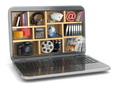 cloud computing kavramı. Dizüstü bilgisayarınızın yazılım ve yetenekleri.