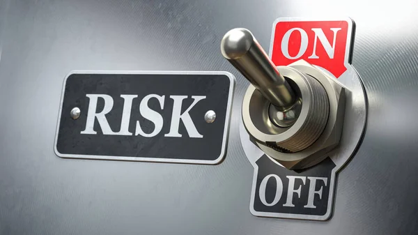 Risk Risk Retro Switch State Sentiment Stock Market Illustration — Stock Photo, Image