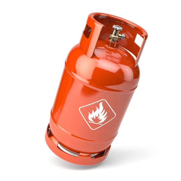 Газовая Бутылка Природным Спг Сжиженного Газа Изолированы Белом Иллюстрация — стоковое фото