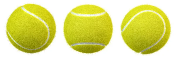 白に隔離されたテニスボール 3Dイラスト — ストック写真