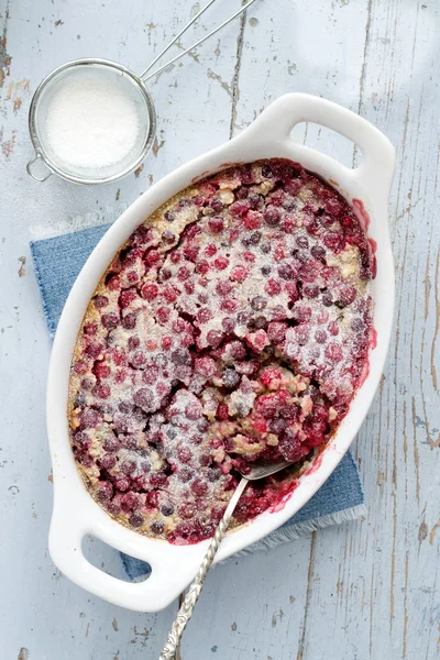 Brusinky clafoutis — Stock fotografie