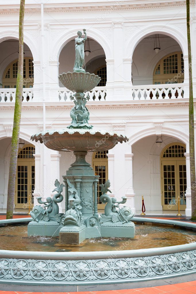 Fountain in classical colonial style, Singapore