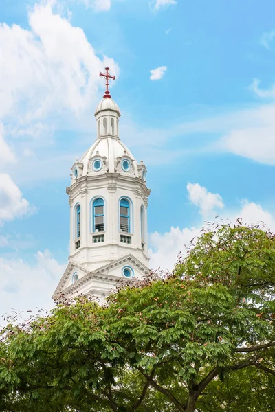 White church spire — Stock Photo, Image