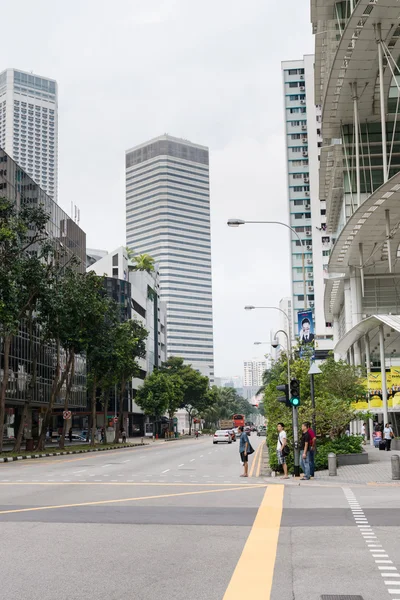 Street in the Singapore Downtown — Stock Photo, Image