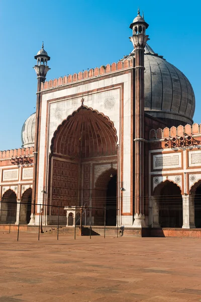 Wejście Meczet jama masjid, Starego Delhi, Indie — Zdjęcie stockowe