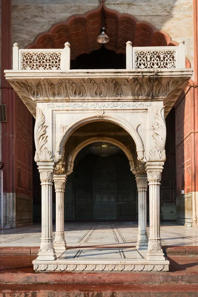 Ingången i jama masjid moskén, dehli, Indien — Stockfoto