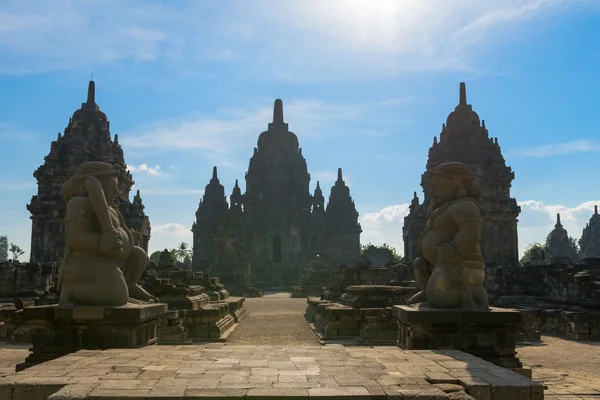 Ingången candi sewu buddhistiska komplex i java, Indonesien — Stockfoto
