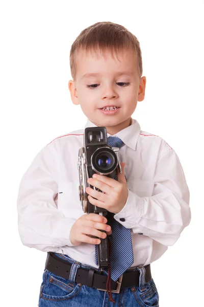 Kleine cameraman — Stockfoto