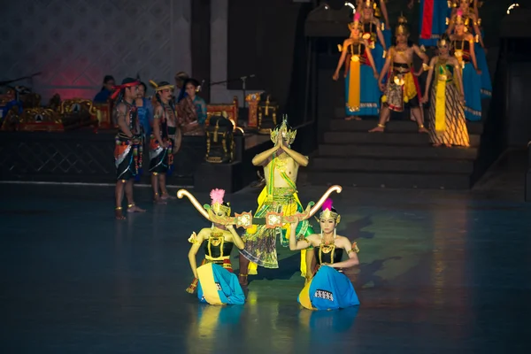 Ramayana balett på på prambanan, Indonesien — Stockfoto