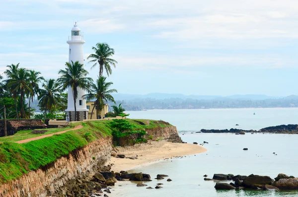 White lighthouse in Galle, Sri Lanka — Stock Photo, Image