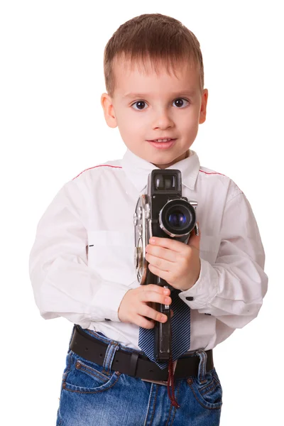 Feliz joven videógrafo —  Fotos de Stock