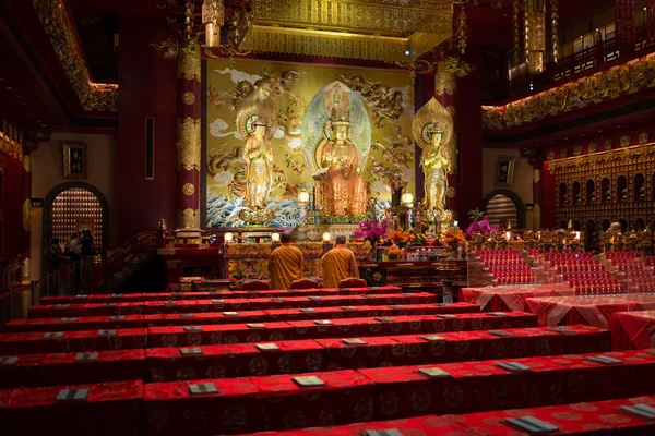 Buddha in Zahnrelikt-Tempel in China-Stadt, singapore — Stockfoto