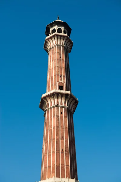 Minaret jama masjid moskee, dehli, india — Stockfoto