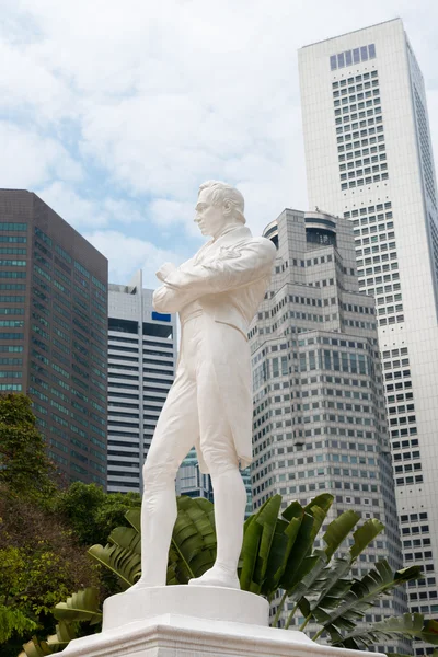 Sir Raffles statue, Singapore – stockfoto