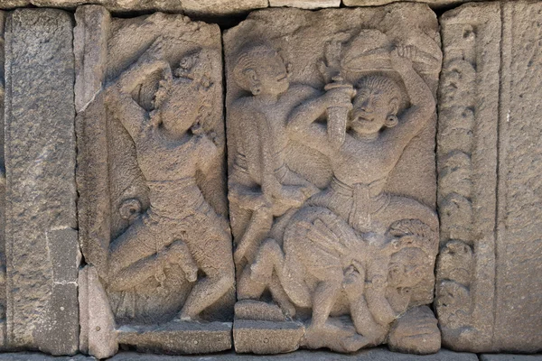 Rzeźba w świątyni prambanan, Indonezja — Zdjęcie stockowe