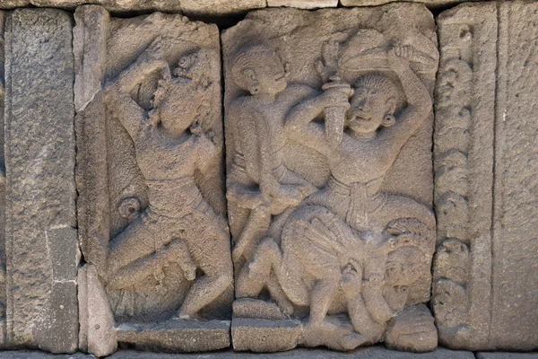 Oyma prambanan Tapınağı, Endonezya — Stok fotoğraf