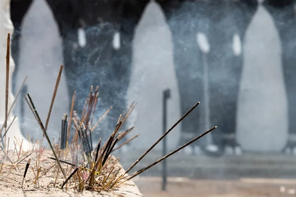 Incense sticks in a Buddhist temple — Stock Photo, Image