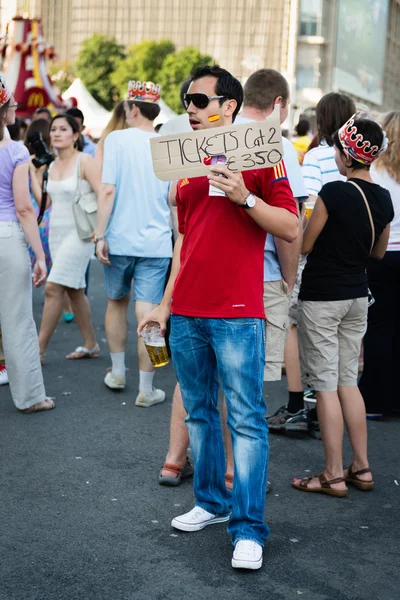 Football fans ready to go to match — Stock Photo, Image