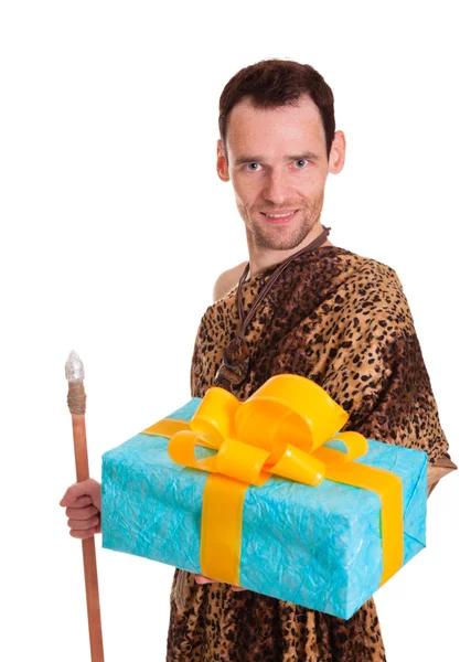 Sincere gift from wild man — Stock Photo, Image