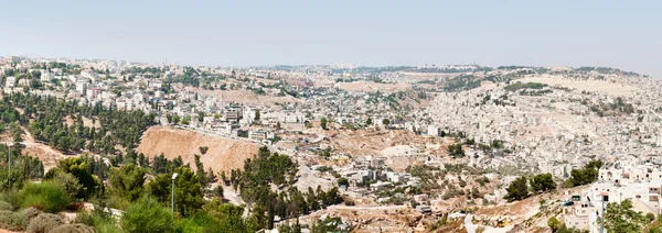 Vista panorámica de Jerusalén ciudad vieja y nueva — Foto de Stock