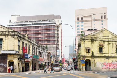 Chinatown street in Kuala Lumpur clipart