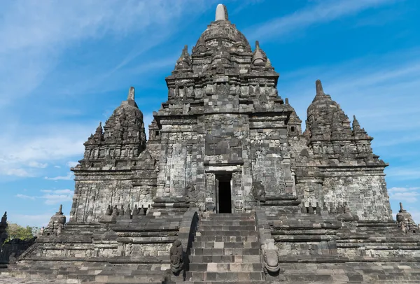 Candi sewu buddhistiska komplex i java, Indonesien — Stockfoto