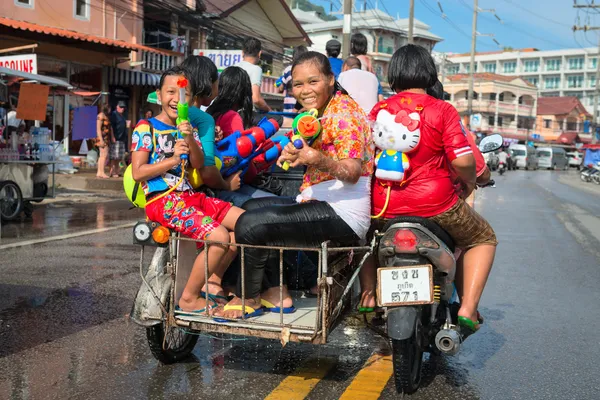 Celebration of Songkran Festival, the Thai New Year on Phuket — Stock Photo, Image