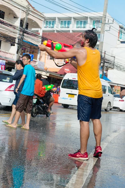 普吉岛泰国新年泼水节庆祝活动 — 图库照片