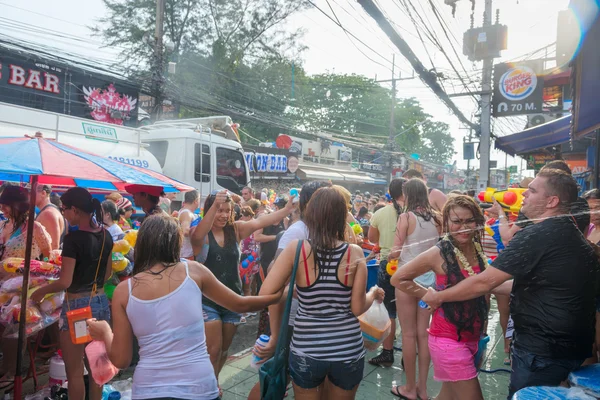 Celebration of Songkran Festival, the Thai New Year on Phuket — Stock Photo, Image