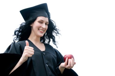 Tamam ile elbise genç gülmek öğrenci