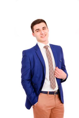 Young business man smiling