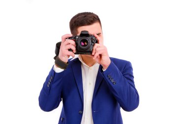 onun kamera ile erkek fotoğrafçı